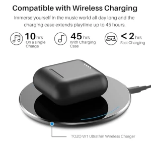 True Wireless Earbuds Bluetooth 5.3 Headphones with Wireless Charging Case — Wireless Earbuds, TOZO