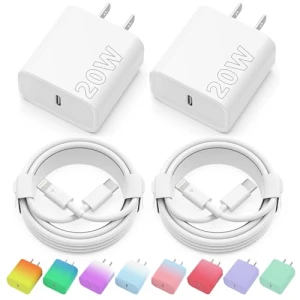 20W USB C Fast Charger with MFi Certified Lightning Cables, QUZUDN