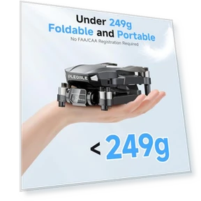 4K Camera Drone with Brushless Motors, Foldable RC Quadcopter — Drones, PLEGBLE