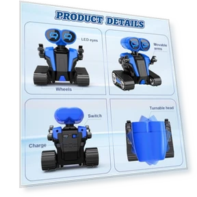 Remote Control Robot Toy with LED Eyes for Kids — Interactive Figures & Robots, MindPal