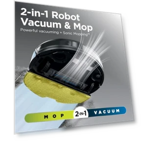 Robot Vacuum & Mop Combo with Powerful Suction and Sonic Mopping — Smart Cleaning Robots, Shark