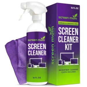 Screen Cleaner Spray and Microfiber Cloth, Screen Mom
