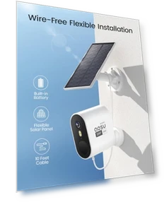 Solar Security Cameras Outdoor Wireless — Smart Home Security, AOSU