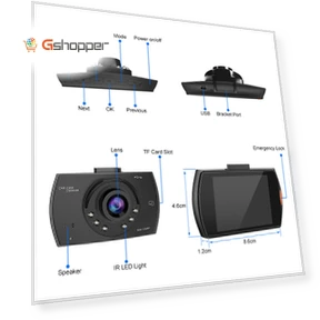 1080P HD Front Dash Cam Car DVR Video Vehicle Camera — Dashboard Cameras, XGODY