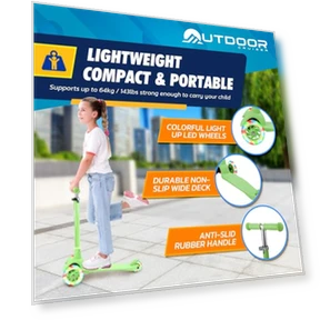 Outdoor Cruiser 3-Wheel Kids Scooter — Balance Bikes