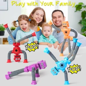 Telescopic Suction Cup Robot Easter Toy, SYSAMA