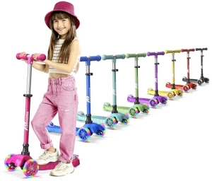 3 Wheel Kick Scooter with LED Lights, Lifemaster