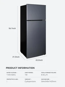 Dual-Door Apartment Refrigerator with Freezer, Cucina Magica