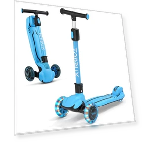 Light Up 3 Wheel Kick Scooter for Kids — Push Scooters, TONBUX