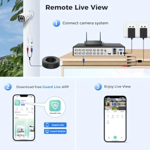 16CH 3K Wired Security Camera System with Alarm Spotlight — Security Camera, Hiseeu