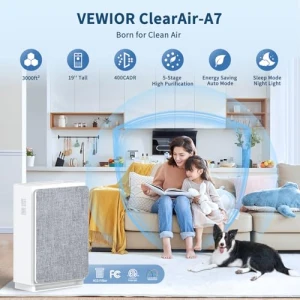 True HEPA Air Purifier for Large Rooms — Air Purifier, VEWIOR