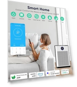 True HEPA Air Purifier with Smart WiFi Control — Activated Carbon Air Purifiers, FRESHDEW