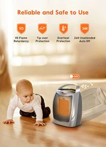 Portable Space Heater with Thermostat, GiveBest