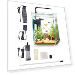 Smart Square Clear Glass Aquarium — Gravel Cleaners, VEVOR
