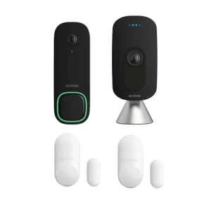 Home Security Bundle with Smart Doorbell Camera, SmartSensor, and SmartCamera — Video Doorbell, ecobee