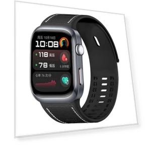 Hybrid Silicone Leather Watch Band — Bands, Huawei