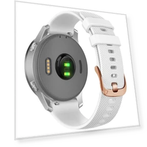 Rose Gold Steel Buckle Silicone Watch Band — Bands, Garmin