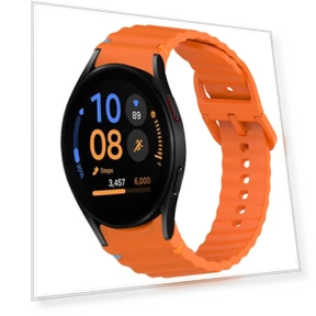 Wavy Grain Stitched Quick Release Silicone Watch Band — Bands, Samsung