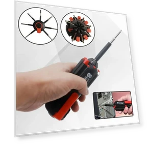 8-in-1 Screwdriver with Worklight and Flashlight — Screwdrivers