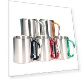Double-layered mug with carabiner — Travel Mugs