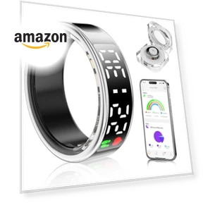 Smart Ring Health Tracker with Display Screen & Touch Button — Smart Rings, Evelame
