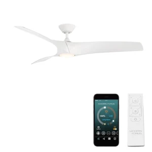 Smart Indoor and Outdoor Ceiling Fan with LED Light Kit, Modern Forms