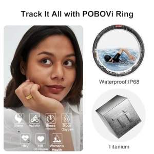 Smart Ring - Sleep, Fitness, Stress, Heart Rate Tracker with Menstrual Records — Smart Ring, POBOVi