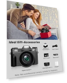 Digital Camera for Photography 4K 56MP Vlogging Camera — Video Cameras, VJIANGER