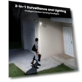 Solar Powered Outdoor Security Camera — Motion Sensors, AOSU