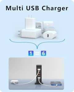 6 Port USB Charging Station, VPSUN