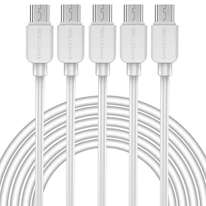 Micro USB Cable (5-Pack, 6FT), SMALLElectric