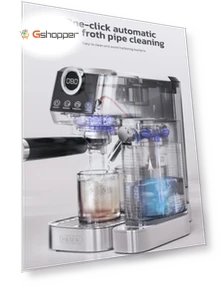 3 in 1 Semi Automatic Espresso Cappuccino Latte Coffee Machine — Milk Frothers, HIBREW