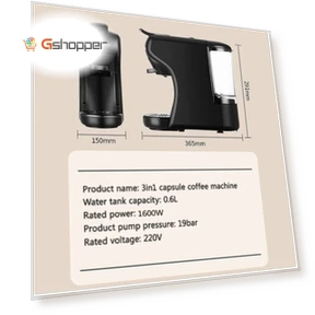 Coffee Machine 19 Bar 3in1 Multiple Cafetera Pod Coffee Maker — Coffee & Espresso Combos, KZ