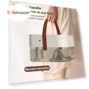 Dual Spray Humidification Fan with Ambient Light and Aromatherapy — Air Moisturizers