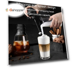 Electric Stainless Steel Coffee Whisk Portable Milk Froth Whisk — Milk Frothers, Jia Orange