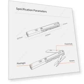 Multifunctional Tools 3 in 1 Flashlight Scissors Knife — Flashlights, Youpin