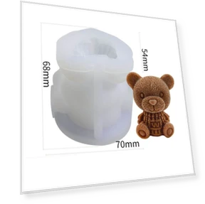 Cartoon Milk Tea Coffee Bear Ice Cube Silicone Mold — Ice Cube Molds & Trays