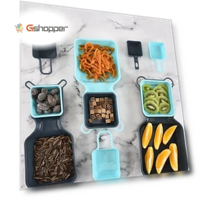 Rainbow Plate Fruit Snack Plate with Multi-Measuring Spoon — Spoons