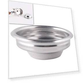 Semi-automatic Coffee Machine Stainless Steel Powder Bowl Brewing Head Filter Bottomless Handle Filter — Replacement Parts