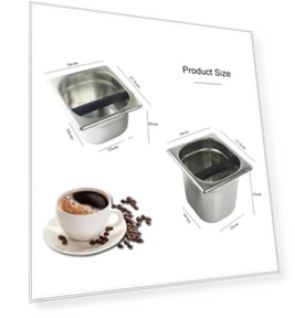 Stainless Steel Coffee Grounds Bucket — Coffee Scoops