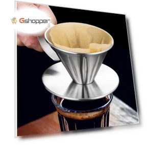 Double-layer stainless steel coffee filter — Permanent