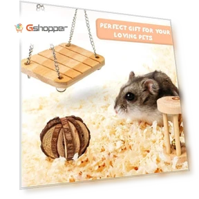 Hamster Seesaw Climbing Ladder Gnawing Teeth String Wooden Set Toy — Toys
