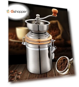 Stainless Steel Hand Crank Coffee Bean Grinder — Electric Blade Coffee Grinders