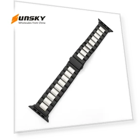 Fold Buckle 3 Beads Stainless Steel Watch Band — Bands