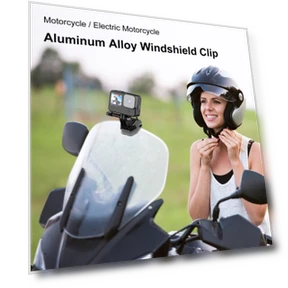 Motorcycle Windshield Action Camera Mount Clip — Camera Brackets, PULUZ
