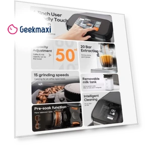 Automatic Espresso Machine with Grinder — Electric Blade Coffee Grinders, HIBREW