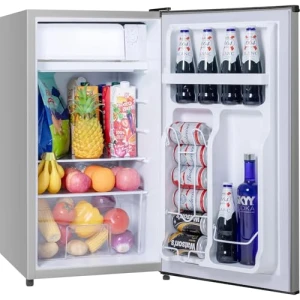 Small Fridge with Freezer, Reversible Door Compact Refrigerator, Tehanld