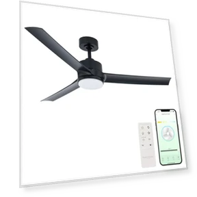 Smart Indoor and Outdoor Ceiling Fan with LED Light Kit — Ceiling Fan Wall Controls, East Grove Home