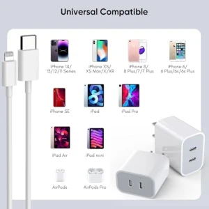 Dual USB C Charger Block with Lightning Cable, Shenzhen Jiaxingyuan Technology Co., Ltd.