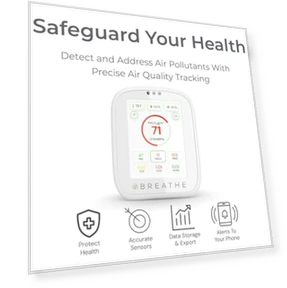 Airmonitor Plus: Smart Air Quality Monitor Indoor — Air Quality Monitors, BREATHE